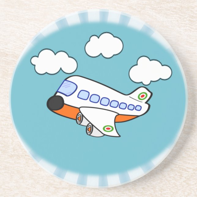Cartoon Airplane Coaster (Front)