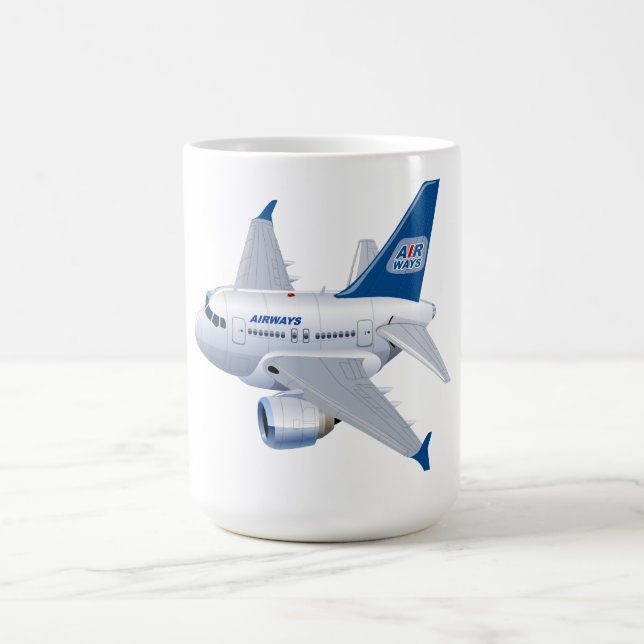 Cartoon airplane coffee mug (Center)