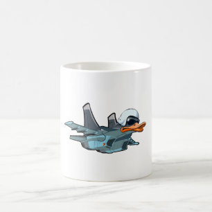 Cartoon airplane coffee mug