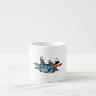 Cartoon airplane espresso cup