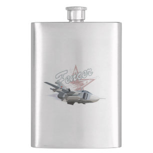 Cartoon airplane hip flask