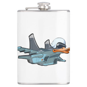 Cartoon airplane hip flask