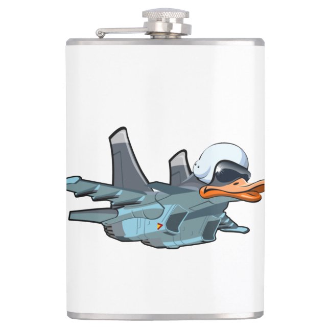 Cartoon airplane hip flask (Front)
