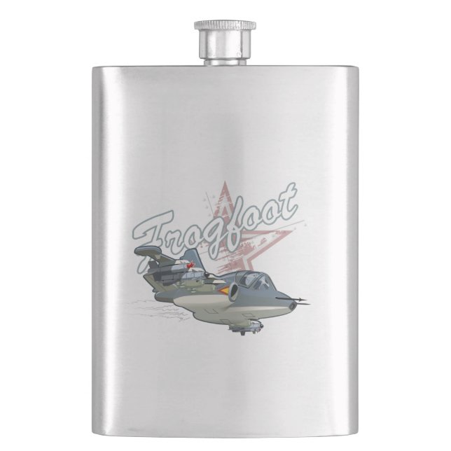Cartoon airplane hip flask (Front)