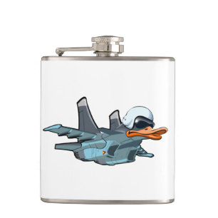Cartoon airplane hip flask