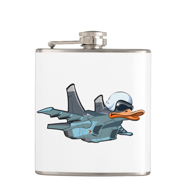 Cartoon airplane hip flask (Front)