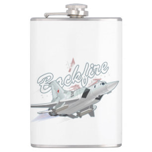 Cartoon airplane hip flask