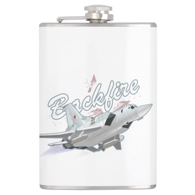 Cartoon airplane hip flask (Front)