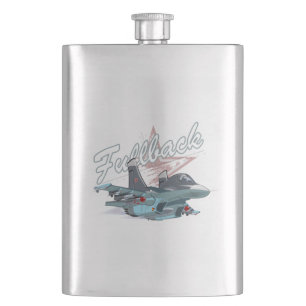 Cartoon airplane hip flask