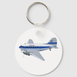 Cartoon airplane keychain