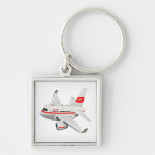 Cartoon airplane keychain