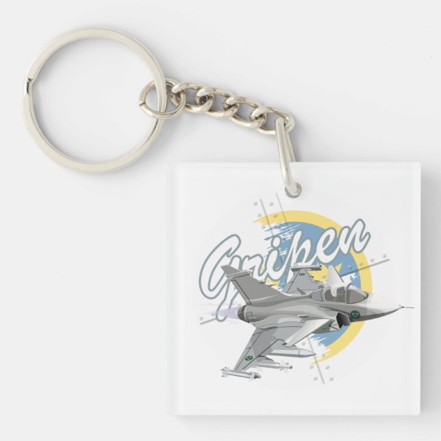 Cartoon airplane keychain (Front)