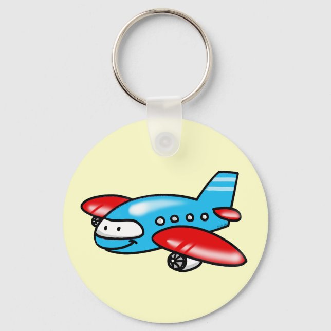 cartoon airplane keychain (Front)