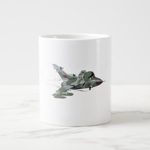 Cartoon airplane large coffee mug