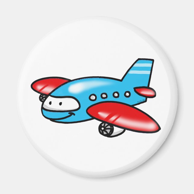 cartoon airplane magnet (Front)