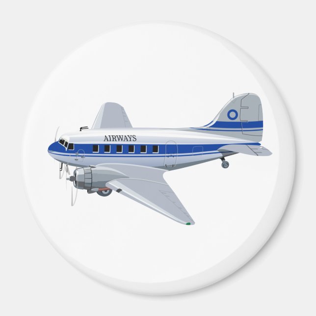 Cartoon airplane magnet (Front)