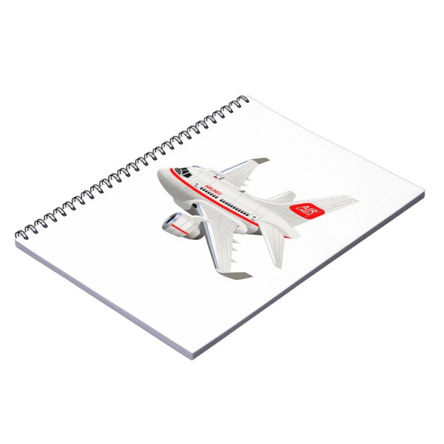 Cartoon airplane notebook (Left Side)