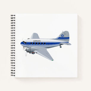 Cartoon airplane notebook