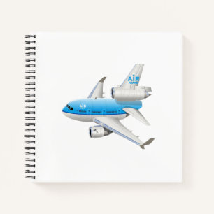 Cartoon airplane notebook