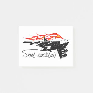 Cartoon airplane post-it notes