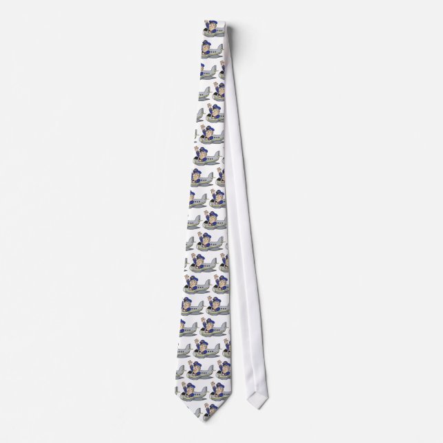 Cartoon Airplane Tie (Front)