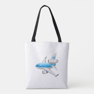 Cartoon airplane tote bag