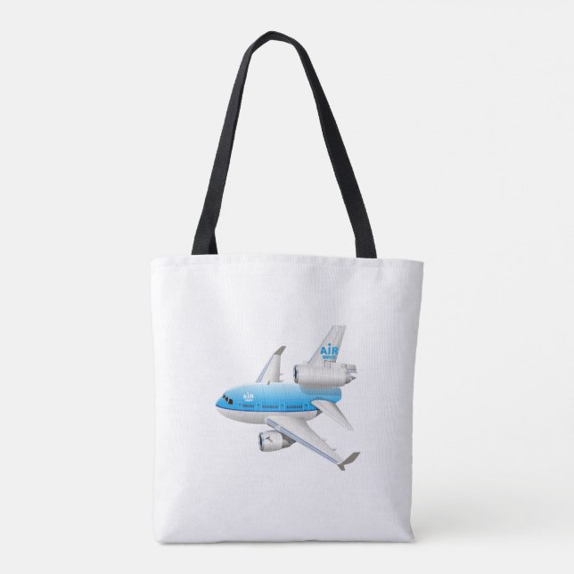 Cartoon airplane tote bag (Back)