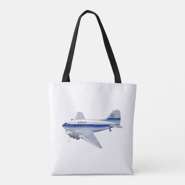 Cartoon airplane tote bag (Back)