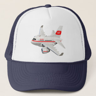Cartoon airplane trucker hat