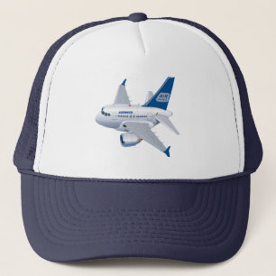 Cartoon airplane trucker hat
