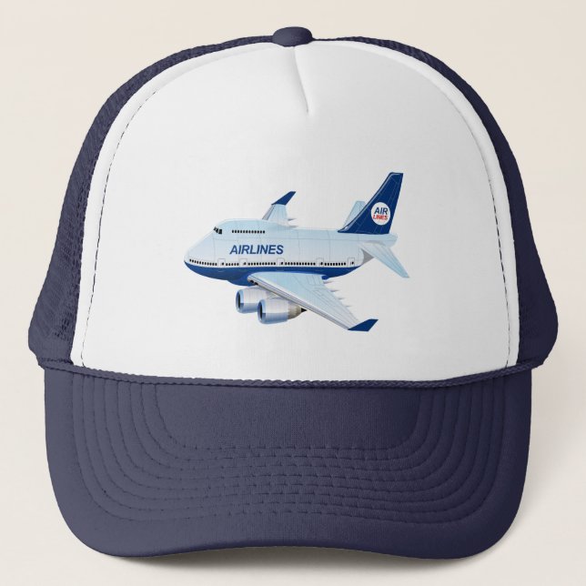 Cartoon airplane trucker hat (Front)