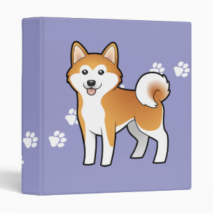Cartoon Akita Inu / Shiba Inu Binder
