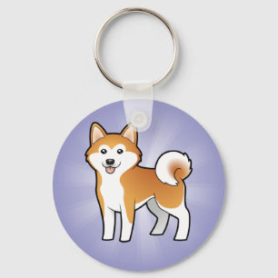 Cartoon Akita Inu / Shiba Inu Keychain
