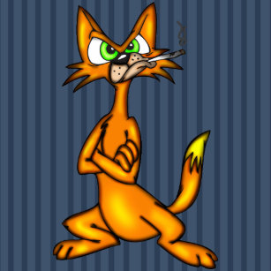 Cartoon Alley Cat Crafts Party Supplies Zazzle Ca