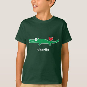 Cartoon Alligator Kid Cute Fun Custom Gift T-Shirt