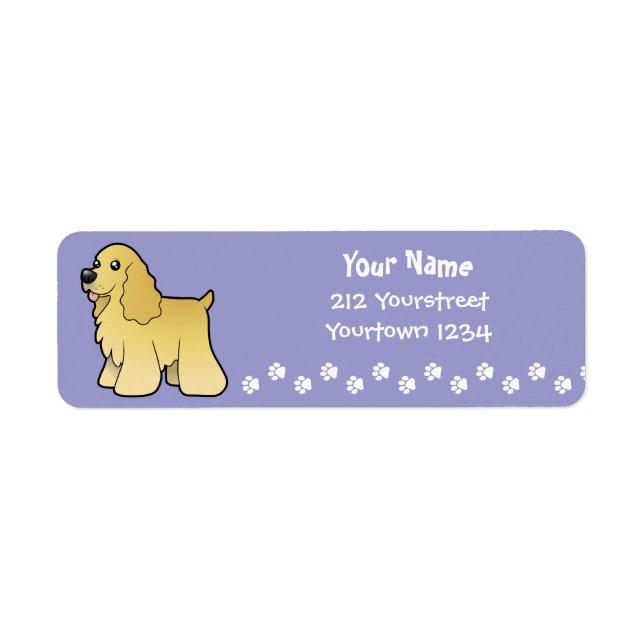 Cartoon American Cocker Spaniel (Devant)