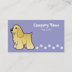 Cartoon American Cocker Spaniel Business Card