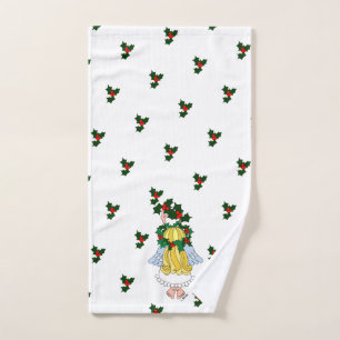 Cartoon Angel Holly Pour Serviette De Noël