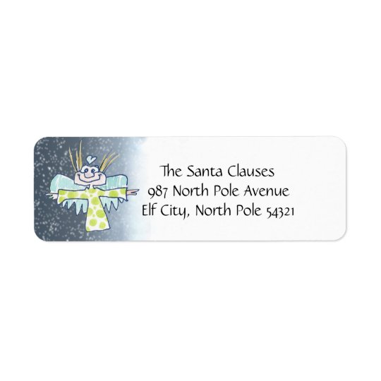 Cartoon Angel Return Address Label