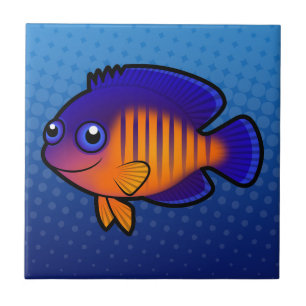 Cartoon Angelfish 1 Tile