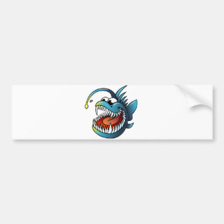 Cartoon Angler Fish Bumper Sticker