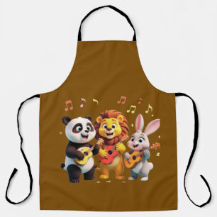🎵 Cartoon Animal Music Party – Fun & Cute Musical Apron