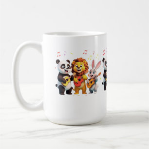 🎵 Cartoon Animal Music Party – Fun & Cute Musical Coffee Mug