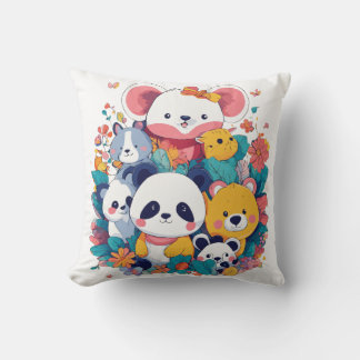 Cartoon Animal Pillow – Cute Pandas, Koala, Bear