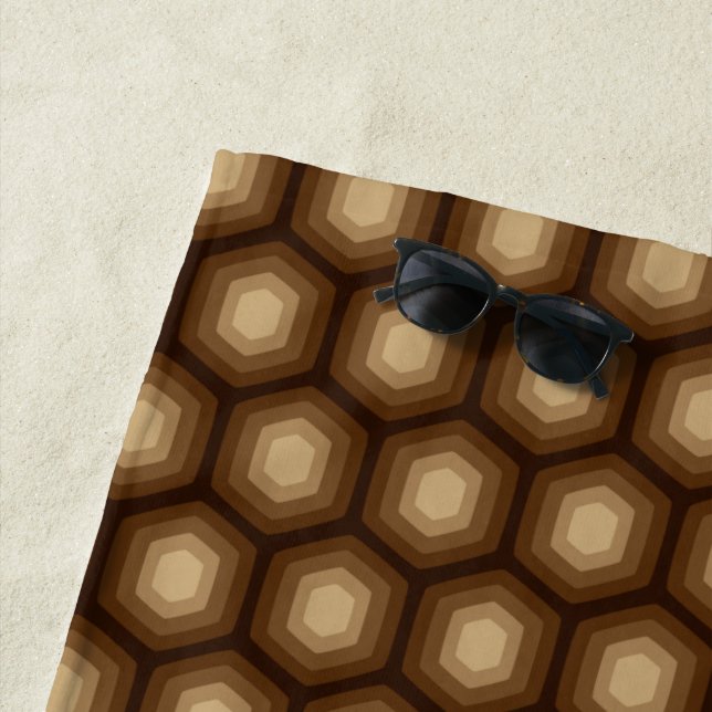 Cartoon Animal Texture Beach Towel (In Situ)