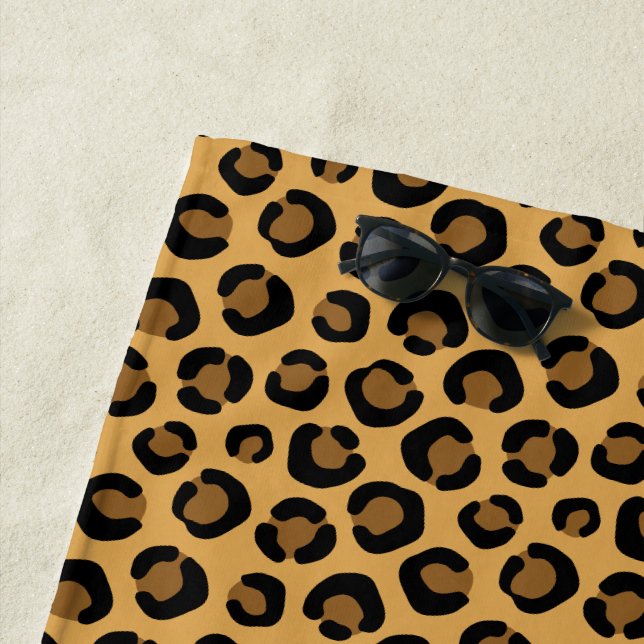 Cartoon Animal Texture Beach Towel (In Situ)