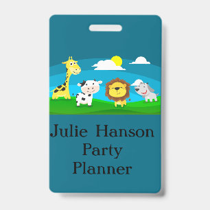 Cartoon animals       badge