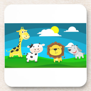 Cartoon animals coaster