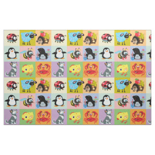 cartoon animals fabric