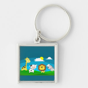 Cartoon animals keychain